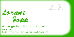 lorant hopp business card